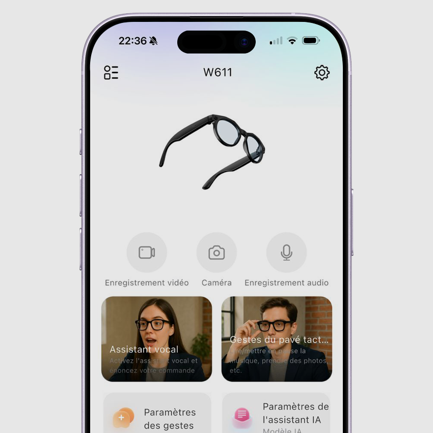 APPLICATION Lunettes caméra pour filmer sans sortir son téléphone
